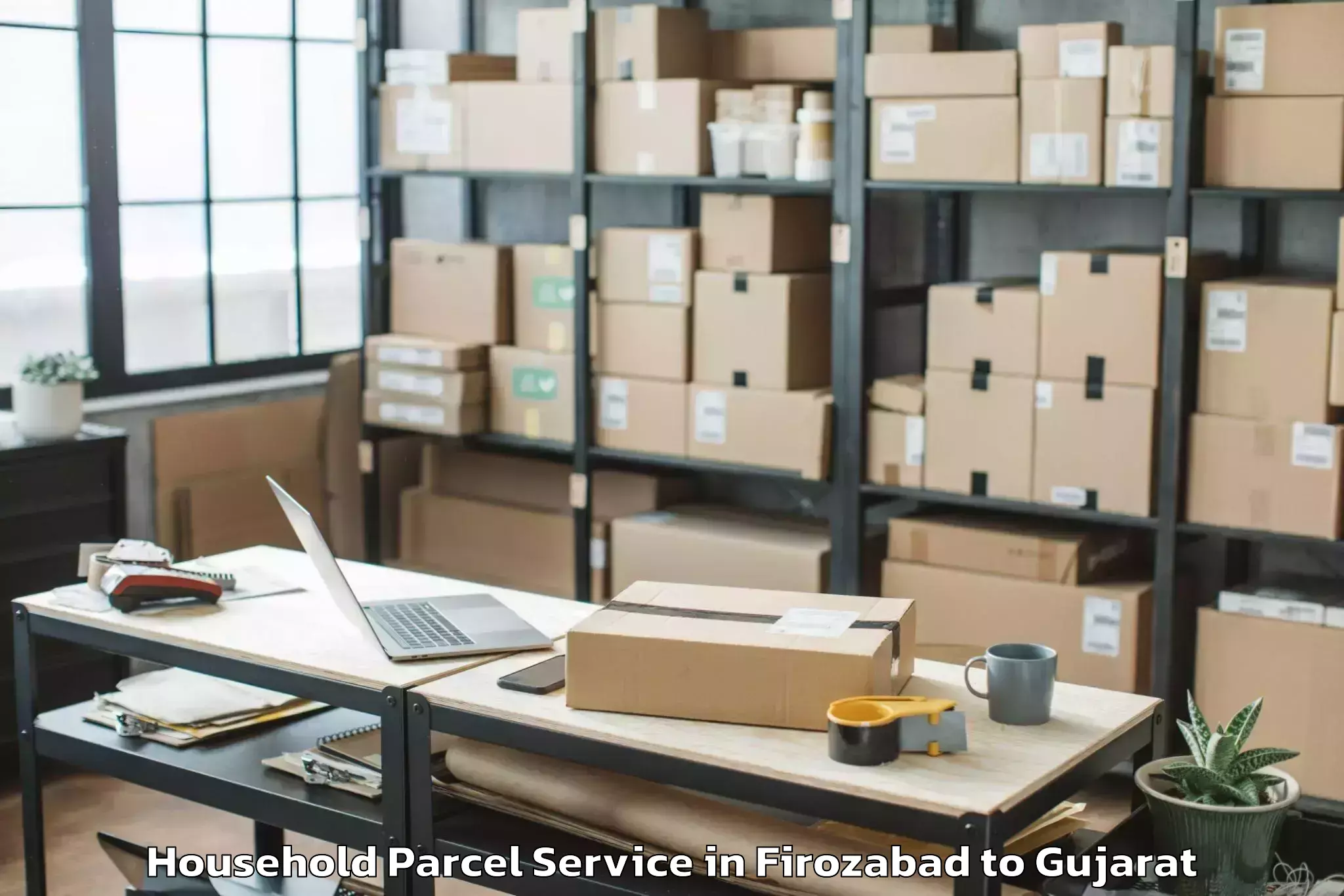 Book Firozabad to Rudra Mata Airport Bhj Household Parcel Online